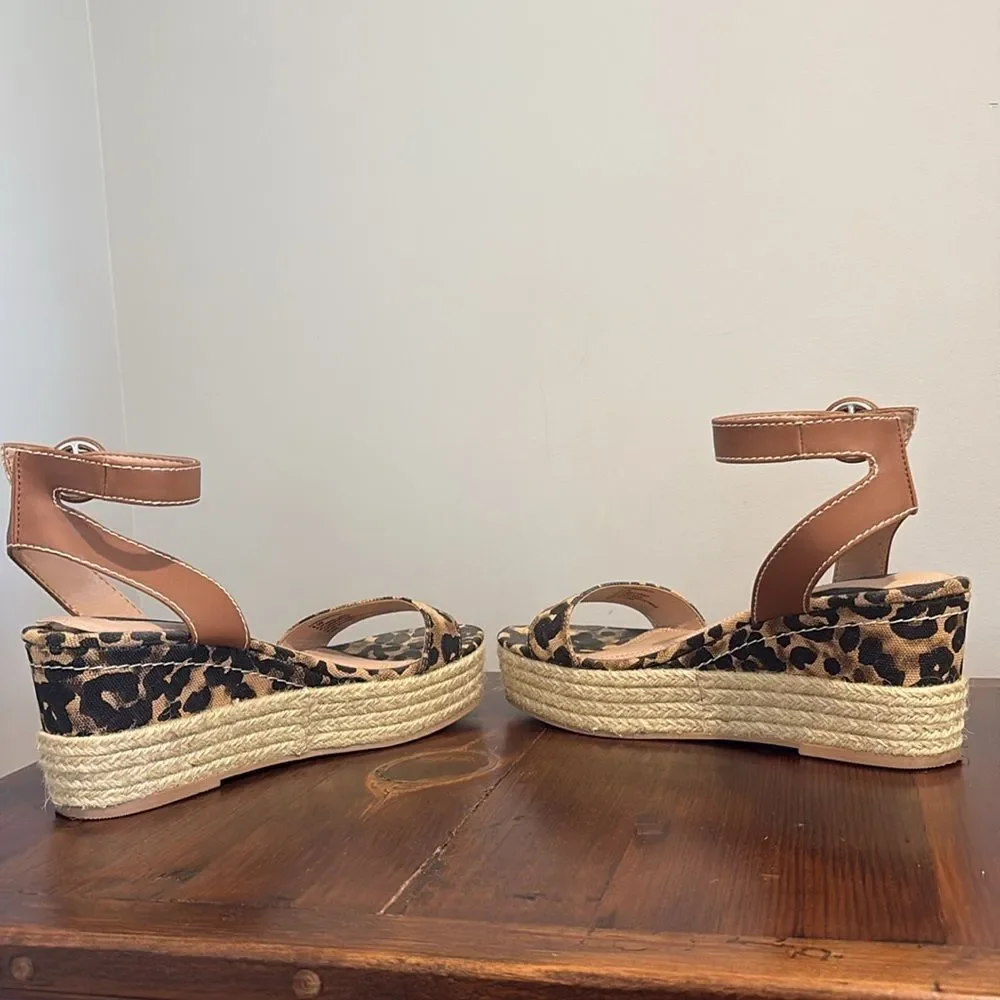 Steven by Steve Madden Kippie Ankle Strap Espadrille Wedge Sandals Size 8.5M